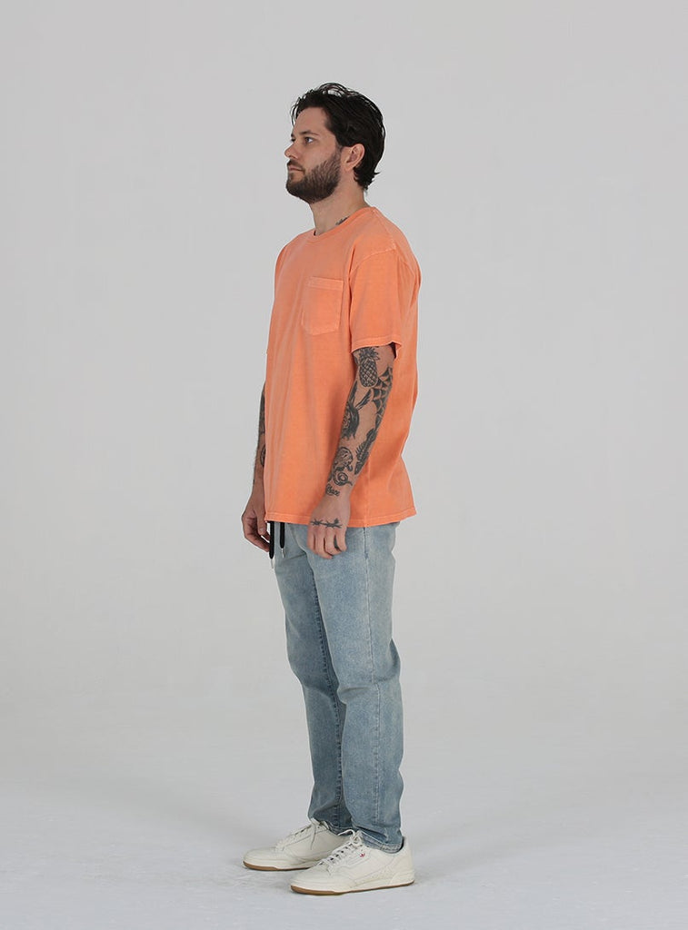Pigment Dye SS Tee | Coral